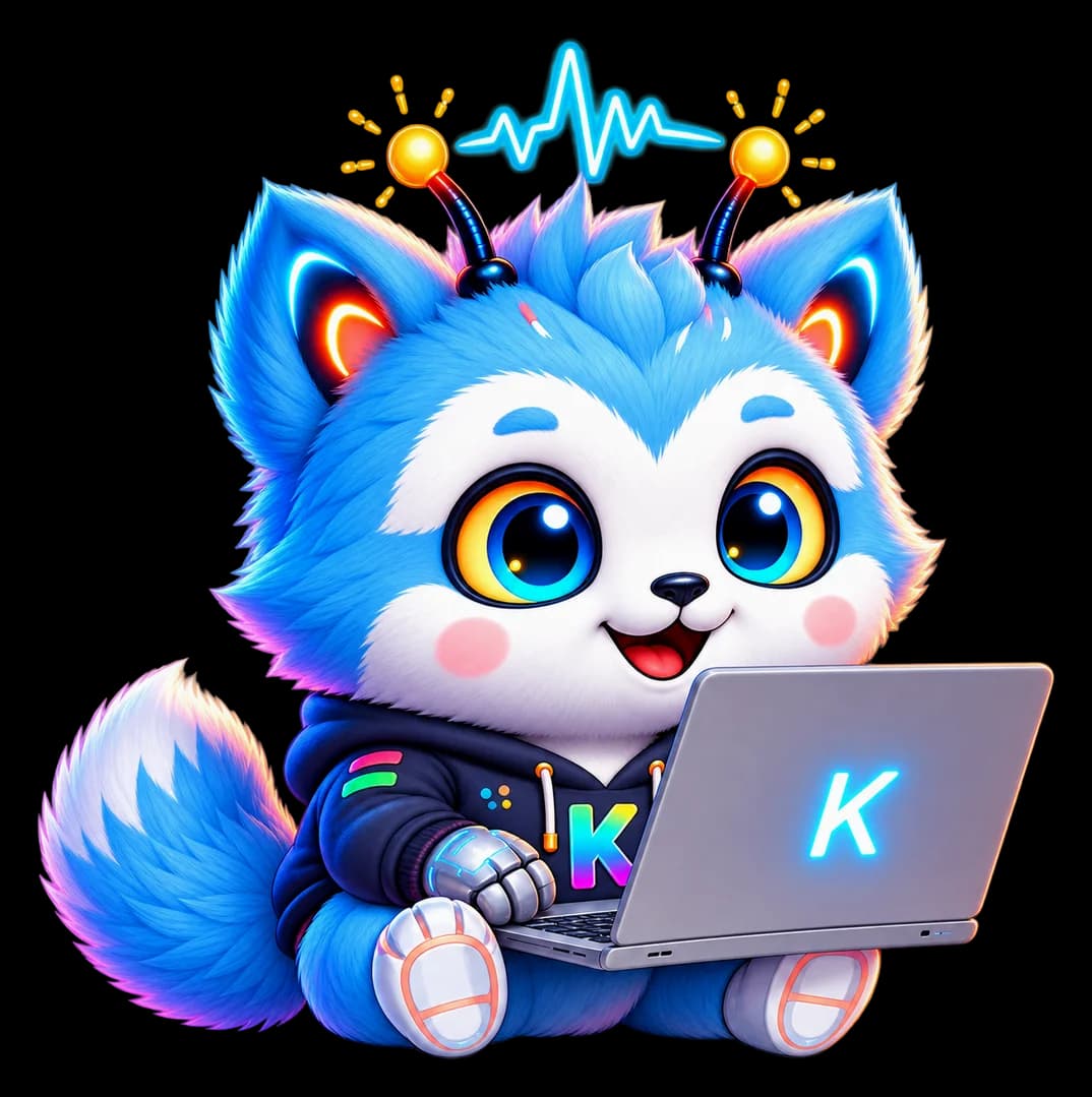Kira sitzt im Schneidersitz und tippt konzentriert auf einem Laptop